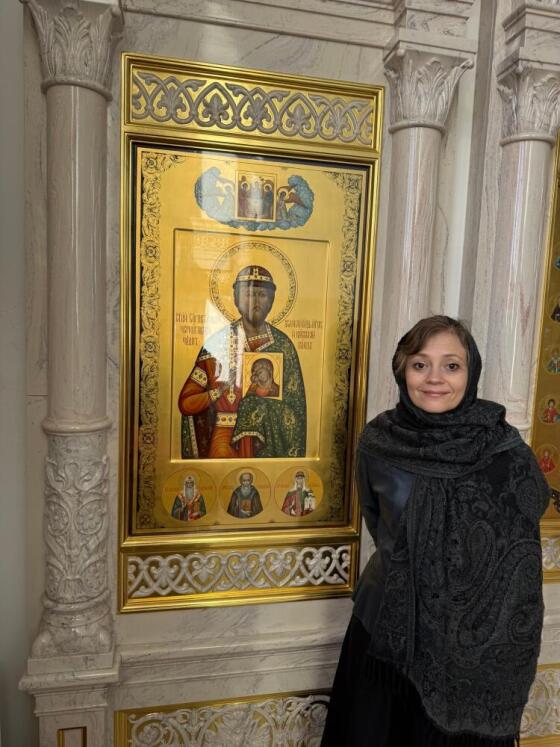 Икона создана для храма Преображения Господня в Лигово, Санкт-Петербург